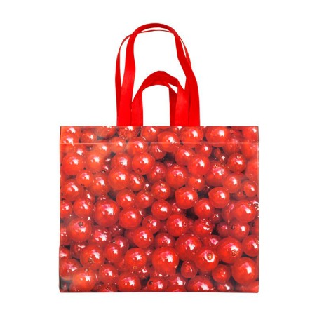 Bolsa de tela no tejido impresa Cherries